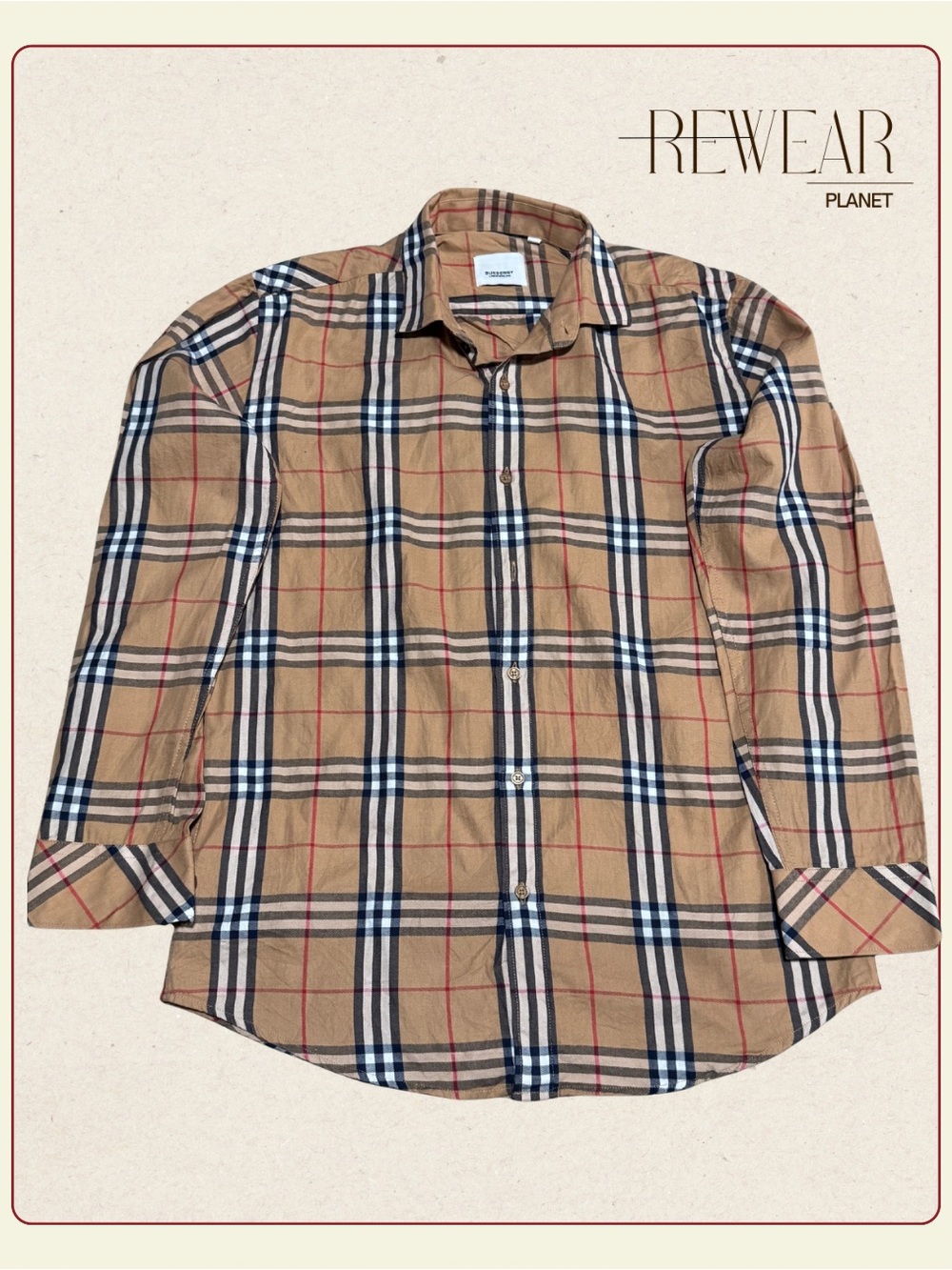 Burberry London England Nova Check Long Sleeve Button-Up Shirt Men’s Size M